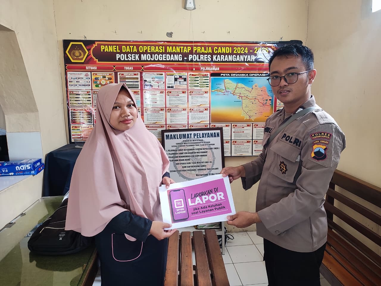 SIWAS POLRES KARANGANYAR SOSIALISASIKAN APLIKASI SP4N LAPOR! UNTUK TINGKATKAN TRANSPARANSI DAN PELAYANAN PUBLIK